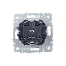 Розетка BRITE РСбш10-3-44-БрС 16А IP44 с заземл. защ. шторки с крышкой механизм сталь IEK BR-R16-16-