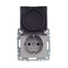 Розетка BRITE РСбш10-3-44-БрС 16А IP44 с заземл. защ. шторки с крышкой механизм сталь IEK BR-R16-16-