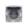 Розетка BRITE РСбш10-3-44-БрС 16А IP44 с заземл. защ. шторки с крышкой механизм сталь IEK BR-R16-16-