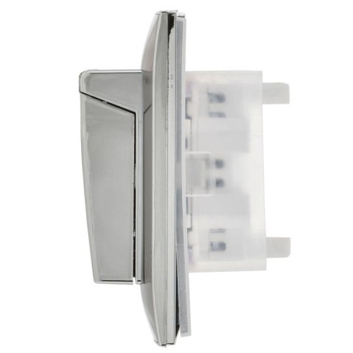Розетка 2-м SKANDY 16А IP44 с крышкой в сборе SK-R12N никель IEK SK-R26-16-44-K50-F