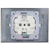 Розетка 2-м SKANDY 16А IP44 с крышкой в сборе SK-R12N никель IEK SK-R26-16-44-K50-F
