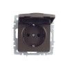 Розетка BRITE РСбш10-3-44-БрТБ 16А IP44 с заземл. защ. шторки с крышкой механизм бронза IEK BR-R16-1