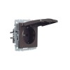Розетка BRITE РСбш10-3-44-БрТБ 16А IP44 с заземл. защ. шторки с крышкой механизм бронза IEK BR-R16-1