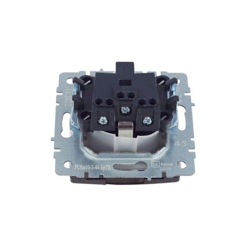 Розетка BRITE РСбш10-3-44-БрТБ 16А IP44 с заземл. защ. шторки с крышкой механизм бронза IEK BR-R16-1
