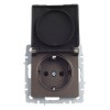 Розетка BRITE РСбш10-3-44-БрТБ 16А IP44 с заземл. защ. шторки с крышкой механизм бронза IEK BR-R16-1