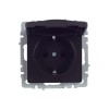 Розетка BRITE РСбш10-3-44-БрЧ 16А IP44 с заземл. защ. шторки с крышкой механизм черн. IEK BR-R16-16-