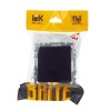 Розетка BRITE РСбш10-3-44-БрЧ 16А IP44 с заземл. защ. шторки с крышкой механизм черн. IEK BR-R16-16-