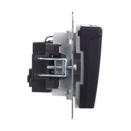 Розетка BRITE РСбш10-3-44-БрЧ 16А IP44 с заземл. защ. шторки с крышкой механизм черн. IEK BR-R16-16-