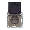 Розетка BRITE РСбш10-3-44-БрШ 16А IP44 с заземл. защ. шторки с крышкой механизм шампань IEK BR-R16-1