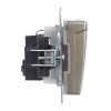 Розетка BRITE РСбш10-3-44-БрШ 16А IP44 с заземл. защ. шторки с крышкой механизм шампань IEK BR-R16-1