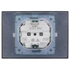Розетка 2-м SKANDY 16А IP44 с крышкой в сборе SK-R12T титан IEK SK-R26-16-44-K48-F
