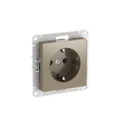 Розетка AtlasDesign 16А с заземл. быстрозажим. клем. механизм шампань SE ATN000543S