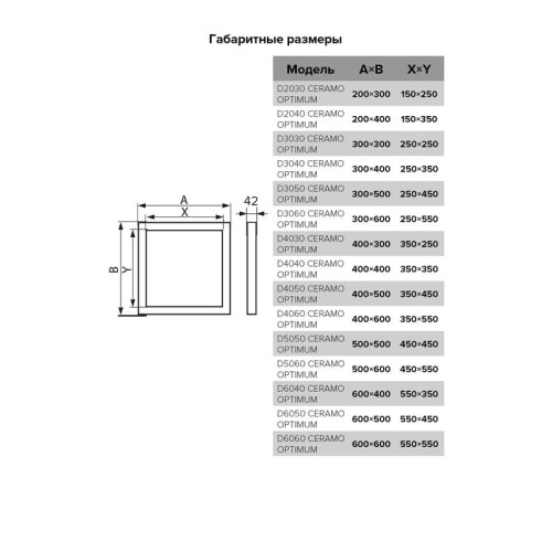 Люк ревизионный D Ceramo Optimum 400х600мм скрыт. монтаж петля алюм. EVECS D4060 Ceramo Optimum