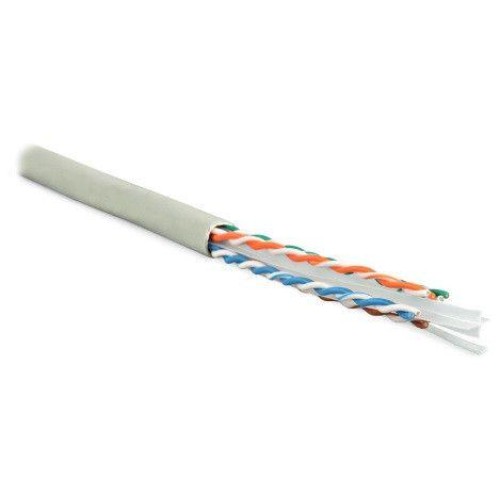 Кабель витая пара U/UTP кат.6 4х2х23AWG solid PVC UUTP4-C6-S23-IN-PVC-GY-305 сер. (м) Hyperline 4204