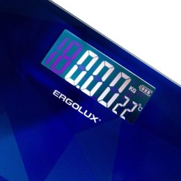 Весы напольные ELX-SB03-C45 до 180кг LED подсветка абстракция син. Ergolux 13434