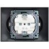 Розетка 2-м SKANDY 16А с заземл. защ. шторки в сборе SK-R07Bl черн. IEK SK-R24-16-K02-F