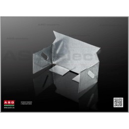 Заглушка торцевая ЗТЛгц50х50 1.0мм гор. оцинк. ASD-electric EI-01.37.33.006
