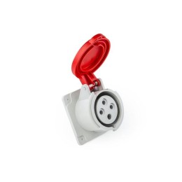 Корпус с гнездом монтаж на перегородке стандарт CEE 4х16А (3P+E) 400В EMAS ECE416V5PM