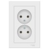 Розетка двойная AtlasDesign без заземл.16А в сборе лотос SE ATN001320