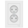 Розетка двойная AtlasDesign без заземл. со шторками16А в сборе лотос SE ATN001322