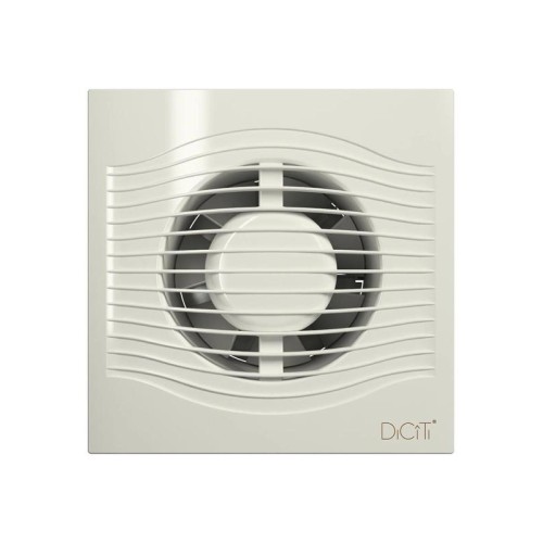 Вентилятор вытяжной осевой D100 декоративный с обратным клапаном DiCiTi SLIM 4C Ivory