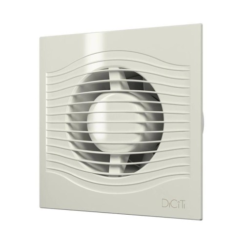 Вентилятор вытяжной осевой D100 декоративный с обратным клапаном DiCiTi SLIM 4C Ivory