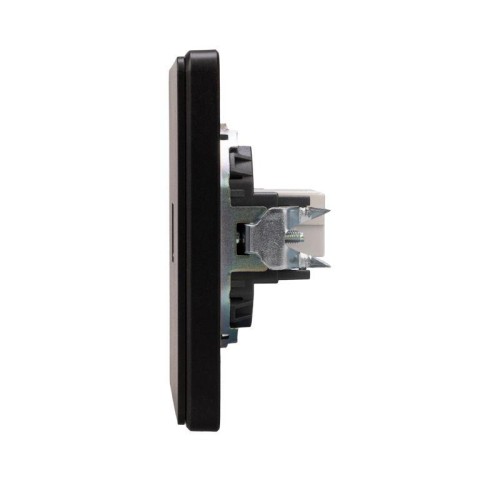 Розетка компьютерная СП ROUND MIELE RJ45 кат.6 оникс Kranz KR-78-0724-3