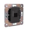 Розетка компьютерная СП ROUND MIELE RJ45 кат.6 оникс Kranz KR-78-0724-3