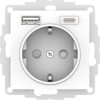 Розетка AtlasDesign 16А с 2-мя заряд. устройствами USB тип A+C 5В/2.4А/3.0А 2х5В/1.5А механизм лотос