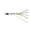 Кабель витая пара F/UTP кат.5E 4х2х24AWG solid PE Outdoor FUTP4-C5E-S24-OUT-PE-BK-500 черн. (м) Hype