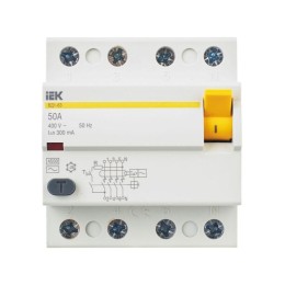 Выключатель дифференциального тока (УЗО) 4п 50А 300мА тип AC ВД1-63 KARAT IEK MDV10-4-050-300