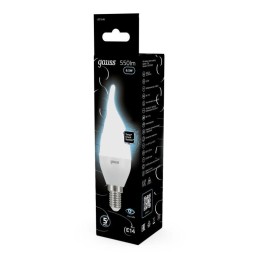 Лампа светодиодная Black 6.5Вт свеча на ветру 4100К нейтр. бел. E14 550лм GAUSS 104101207