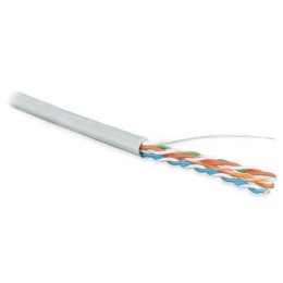 Кабель витая пара U/UTP кат.5E 4х2х24AWG solid LSZH нг(А)-HF UUTP4-C5E-S24-IN-LSZH-GY-305 сер. (м) H