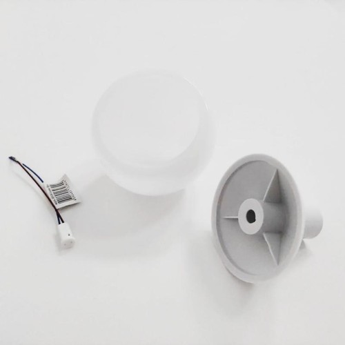 Комплект UFP-R80/N62/G4 OPAL/WHITE SPEC опал D80мм осн. с переходником на трубу D16мм патрон G4 бел.