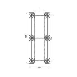 Конструкция опорная для установки оборудования TECHNORAPTOR FOOT 1000х3000 HD КМ TR0213