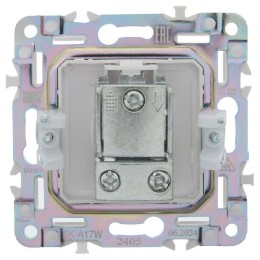 Розетка телевизионная проходная TV SKANDY SK-A17W арктич. бел. IEK SK-A10-P-K01