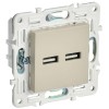 Розетка USB A+A 3.1А SKANDY SK-R15B беж. IEK SK-U21-D31-K10