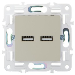 Розетка USB A+A 3.1А SKANDY SK-R15B беж. IEK SK-U21-D31-K10