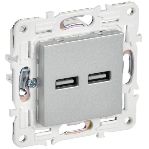 Розетка USB A+A 3.1А SKANDY SK-R15S серебр. IEK SK-U21-D31-K23