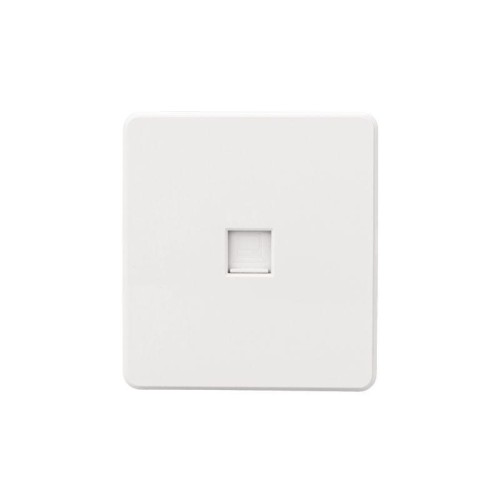 Розетка компьютерная СП ROUND MIELE RJ45 кат.6 перламутр Kranz KR-78-0724-1