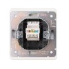 Розетка компьютерная СП ROUND MIELE RJ45 кат.6 перламутр Kranz KR-78-0724-1