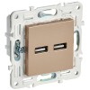 Розетка USB A+A 3.1А SKANDY SK-R15Sa песочн. IEK SK-U21-D31-K98