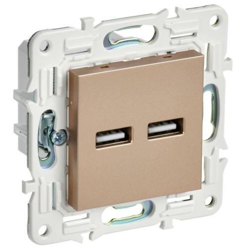 Розетка USB A+A 3.1А SKANDY SK-R15Sa песочн. IEK SK-U21-D31-K98
