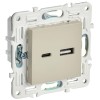 Розетка USB A+C 18Вт SKANDY SK-R13B беж. IEK SK-U22-018-K10