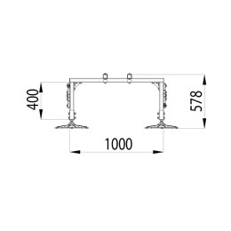 Конструкция опорная для установки оборудования TECHNORAPTOR FOOT 1000х4000 HD КМ TR0214