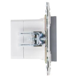 Розетка USB A+C 18Вт SKANDY SK-R13Gr сер. IEK SK-U22-018-K03