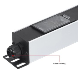 Блок розеток 20-м PDU-16-20S-B-T 16А вертикал. для 19дюйм шкафов Schuko автомат защиты клеммная коло