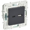 Розетка USB A+C 3.1А SKANDY SK-R14G графит IEK SK-U22-D31-K53