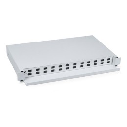 Кросс бокс оптический ODF-19-24-SC 19дюйм на 24 SC LC duplex со сплайс-кассетой выдвижной без пигтей