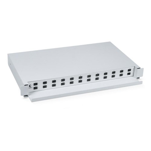 Кросс бокс оптический ODF-19-24-SC 19дюйм на 24 SC LC duplex со сплайс-кассетой выдвижной без пигтей